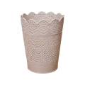Colorful Plastic Trash Can Pp Hollow Out Pattern Waste Dustbin Basket